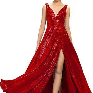 NWT Red Sequin Dress
